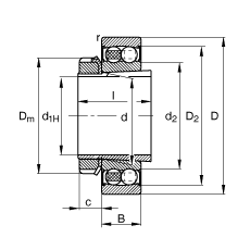 {(dio)S 2208-K-2RS-TVH-C3 + H308, (j) DIN 630  DIN 5415 (bio)(zhn)Ҫߴ, F׺;oɂ(c)ܷ